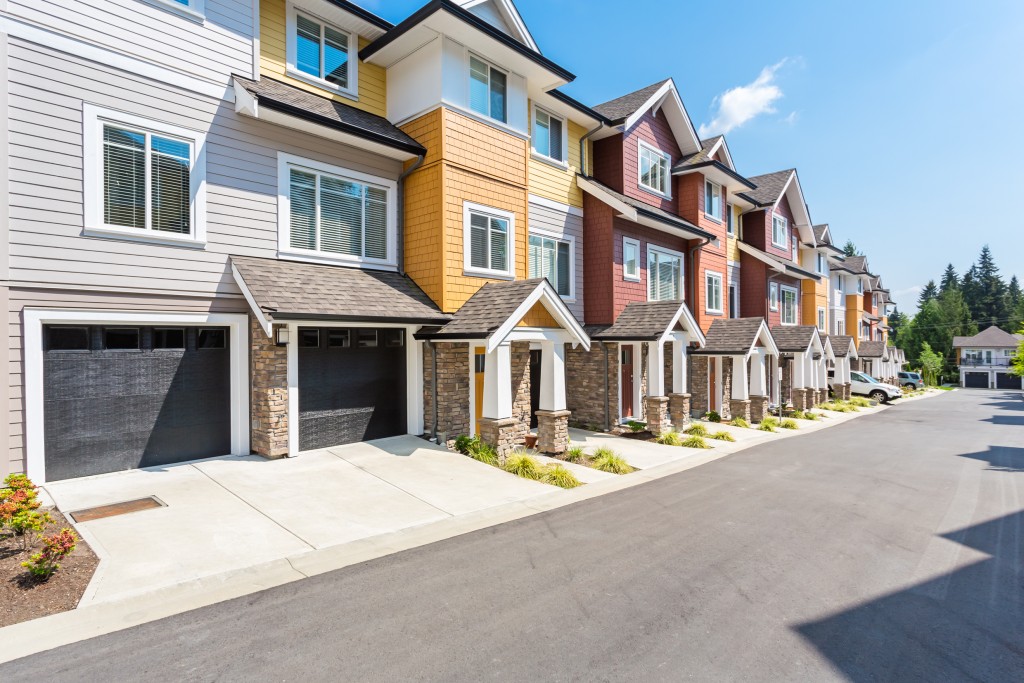 Neighborhood of townhouses