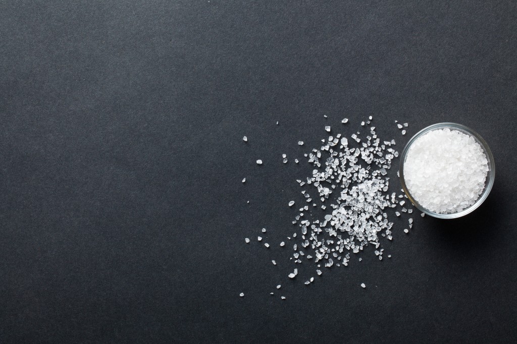 salt in a tiny bowl